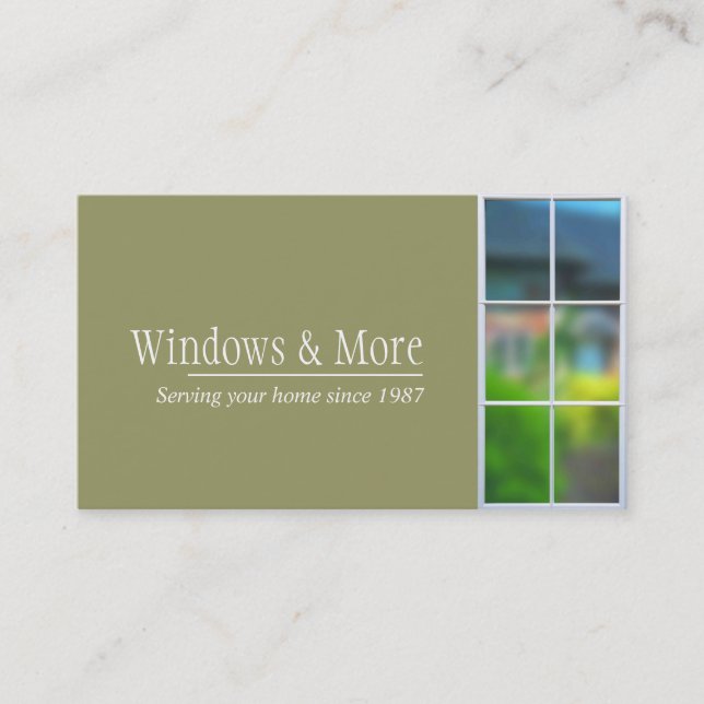 Window Replacement Installer Company Business Card (Front)