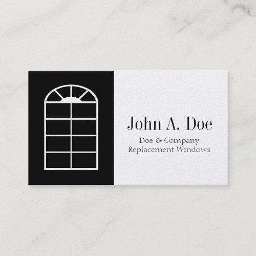Window Replacement Installer/Company Platinum Business Card Templates