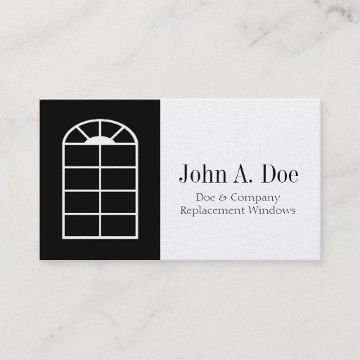 Customizable Window Replacement Installer/Company Platinum Business Card Templates