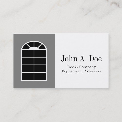 Window Replacement Installer/Company White Business Card
