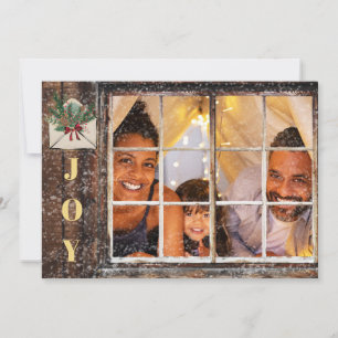 *~* Window Rustic PHOTO AP20 Christmas Party Invitation
