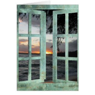 Window Scene Kauai Sunset