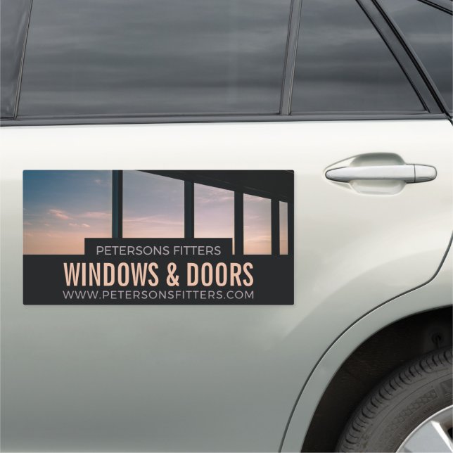 Window Scene, Window & Door Fitter Company Car Magnet (In Situ)
