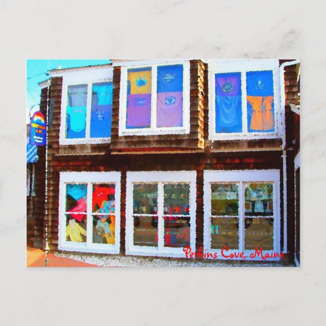 Window Shopping, Perkins Cove, Postcard (Front)
