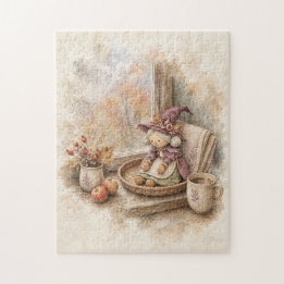 Window Sill Witch Jigsaw Puzzle