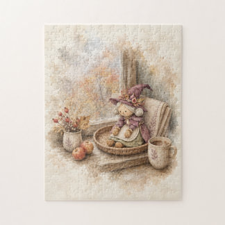 Window Sill Witch Jigsaw Puzzle