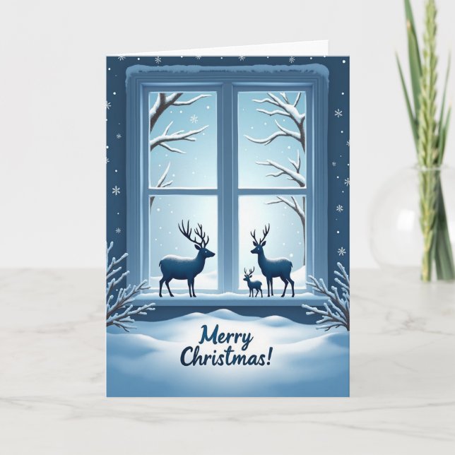 Window Snowfall Christmas Card (Front)