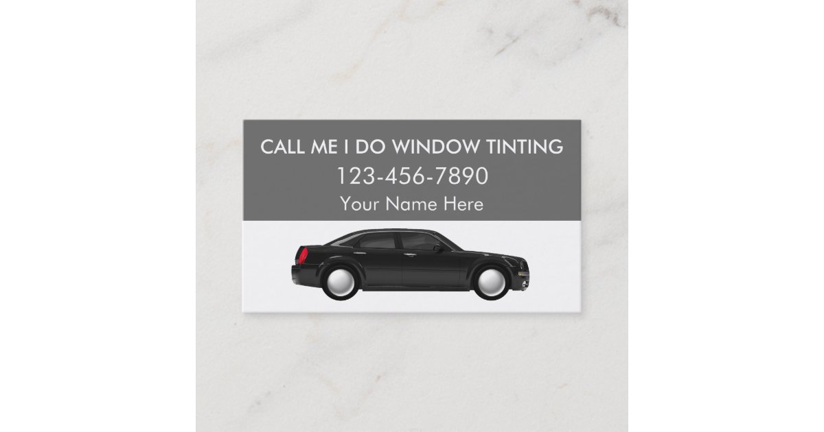 Window Tinting Business Cards Zazzle