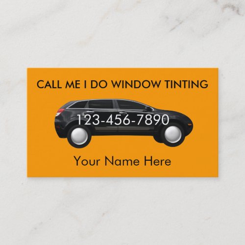 Window Tinting Business Cards