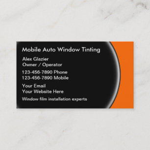 Window Tinting Business Cards