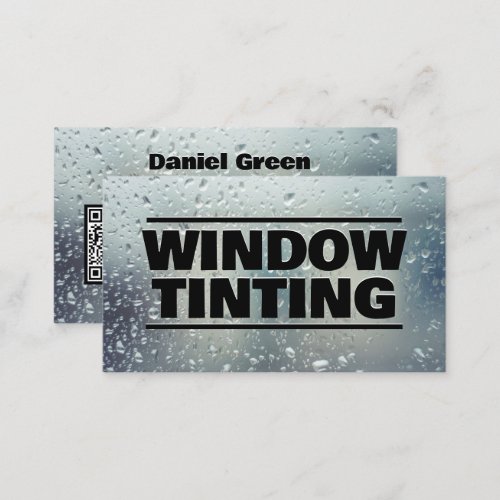 Window Tinting Custom QR Business Card