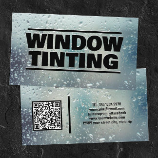 Window Tinting Custom QR Business Card
