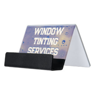 Window Tinting Desk Business Card Holder