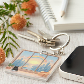 Window to a Dreamworld Keychain