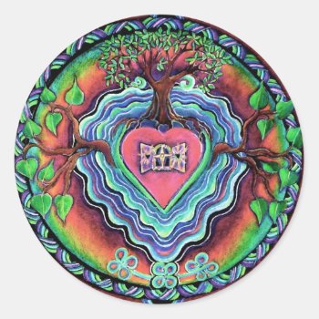Window To The Heart Mandala Sticker by arteeclectica at Zazzle