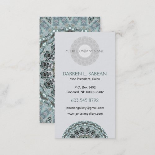 Window to the World Kaleidoscopic Mandala Business Card