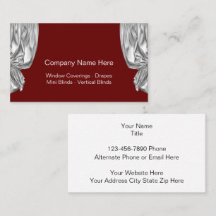 Window Treatment Fashions Business Cards