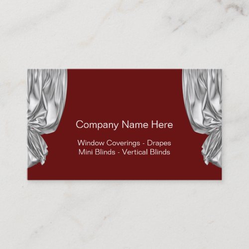 Window Treatment Fashions Business Cards