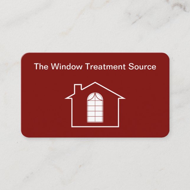 Window Treatment Services Business Card (Front)