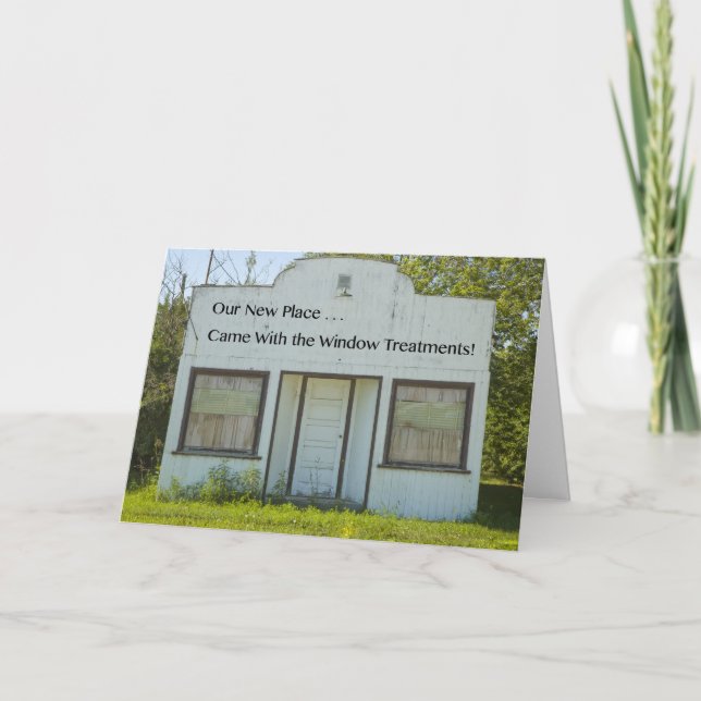 Window Treatments - Funny Change of Address Announcement (Front)