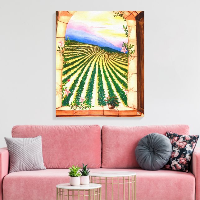 Window View Canvas Print (Insitu(LivingRoom))