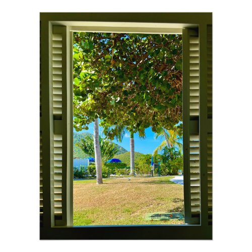 Window View in Paradise _ Marigot St Martin Photo Print