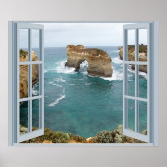 Window View Ocean Poster