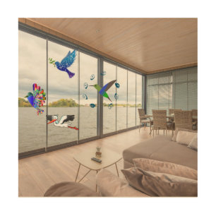 Window View Positive Phrase Wood Wall Art