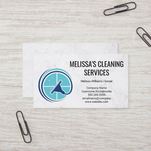 Window Washer and Cleaning Logo Business Card