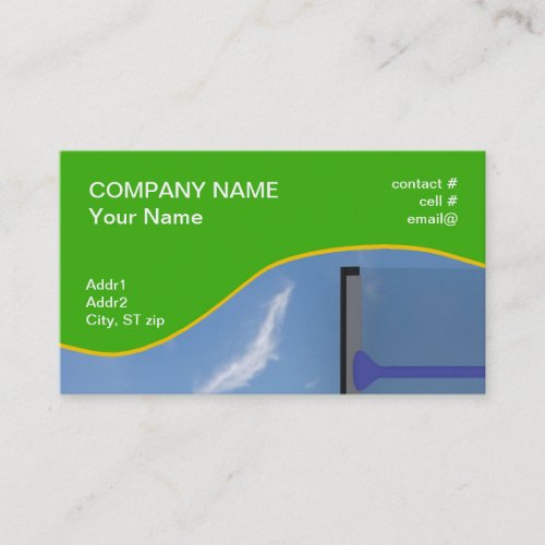 window washer business card