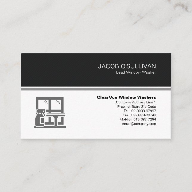 Window Washer House Cleaning  Business Card (Front)