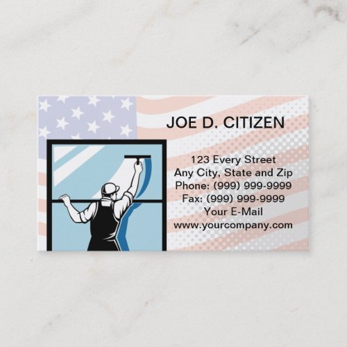 window washer washing cleaner business card