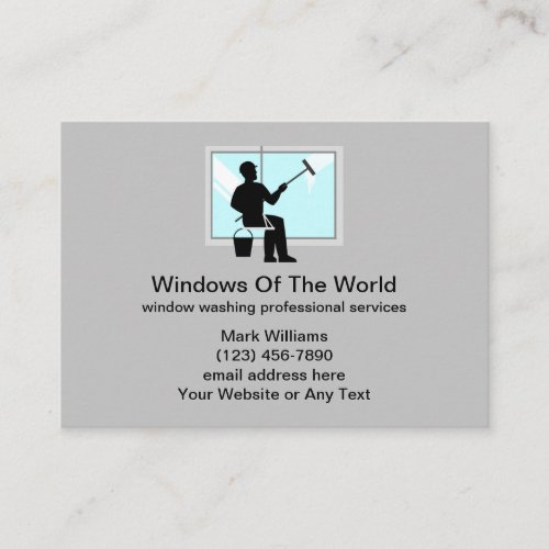 Window Washing And Pressure Cleaning Business Card