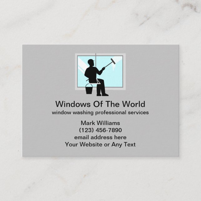 Window Washing And Pressure Cleaning Business Card (Front)