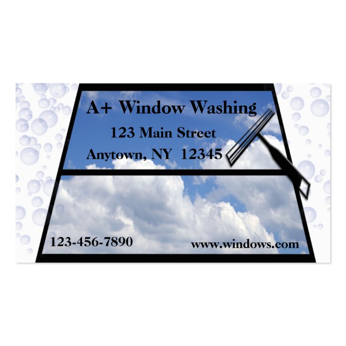 Window Washing Business Card