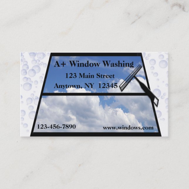 Window Washing Business Card (Front)
