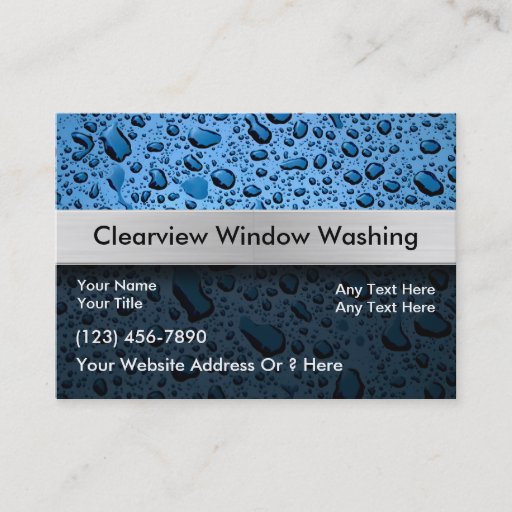 Customizable Window Washing Business Cards