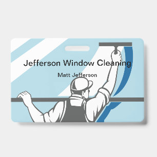 Window Washing Cleaning Staff Name Badges