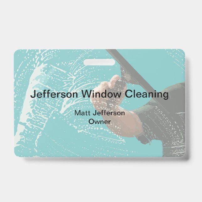 Window Washing Cleaning Work Business Badges (Front)