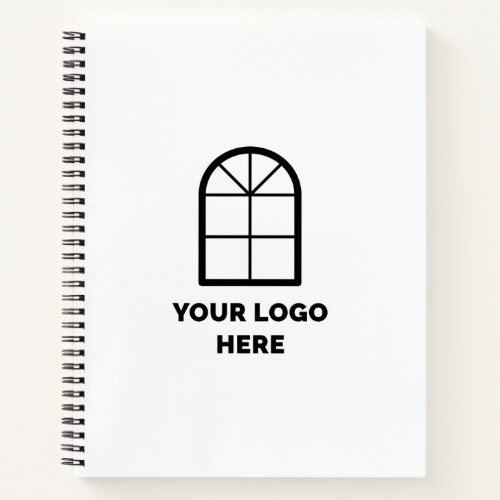 Window Washing Company Add Your Logo Black Spiral Notebook