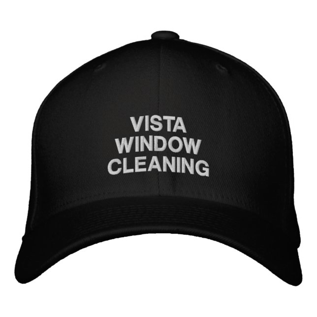 Window Washing Company Name White Stitching Embroidered Baseball Cap (Front)