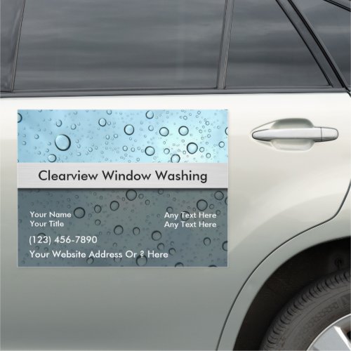 Window Washing Mobile Car Magnets