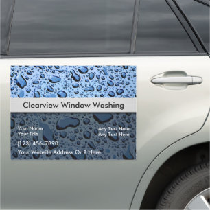 Window Washing Mobile Car Magnets Template
