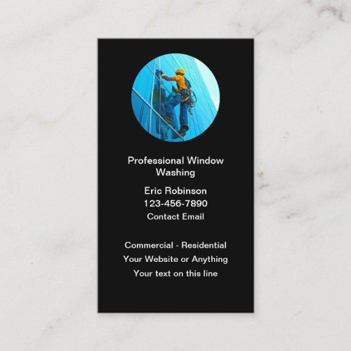 Window Washing Professional Residential Commercial Business Card