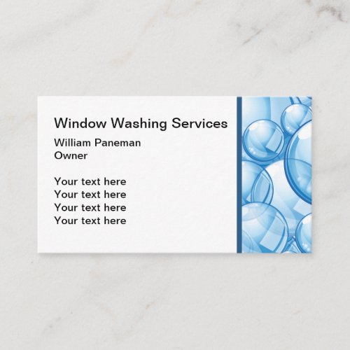WIndow Washing Services Business Card