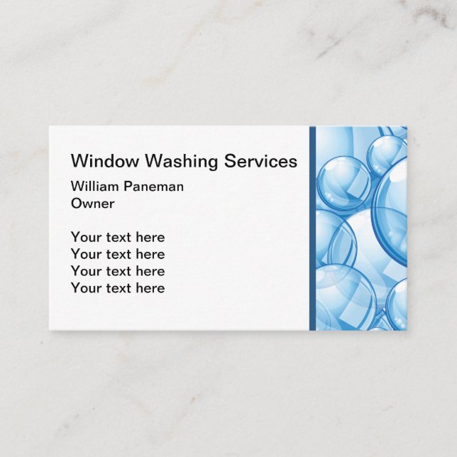 WIndow Washing Services Business Card (Front)