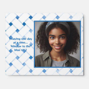 Window Weave to Blue Sky, Elegant Customized Photo Picture Ledge