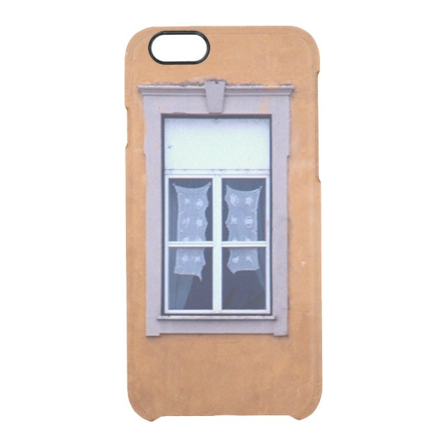 "WINDOW WITH LACE CURTAINS' EUROPE UNCOMMON iPhone CASE (Back)
