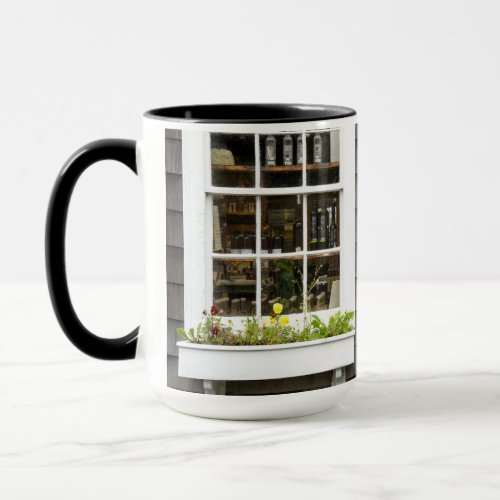 Window with Shingled Building Mug