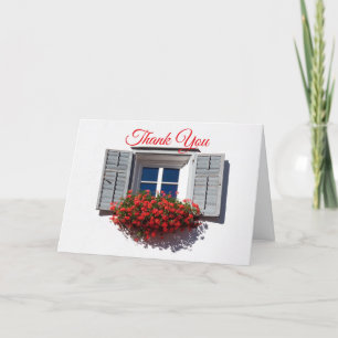 Window with Windowbox, Realtor or Mortgage Lender Thank You Card